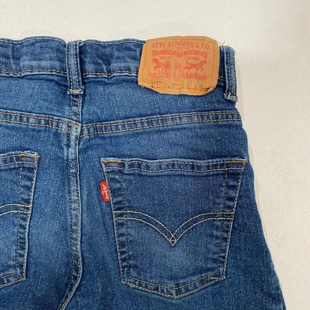 Levi’s 511 Slim Fit Kids Jeans Dark Wash Size 14